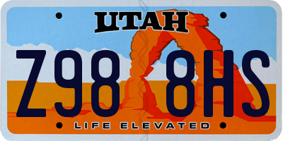 UT license plate Z988HS