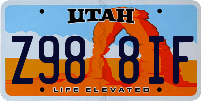 UT license plate Z988IF