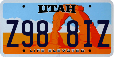 UT license plate Z988IZ