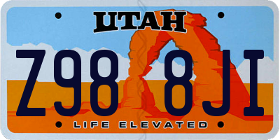 UT license plate Z988JI