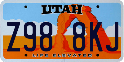 UT license plate Z988KJ
