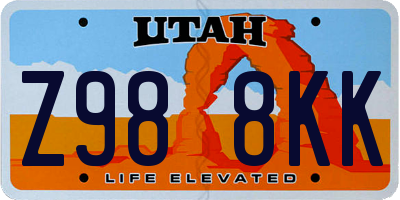 UT license plate Z988KK