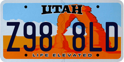 UT license plate Z988LD