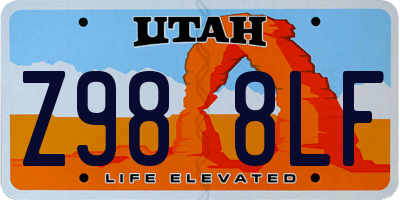 UT license plate Z988LF