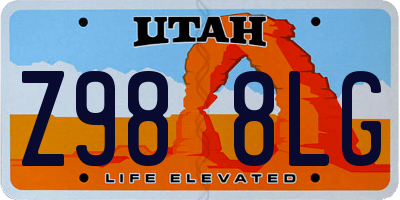 UT license plate Z988LG