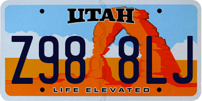 UT license plate Z988LJ