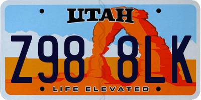 UT license plate Z988LK