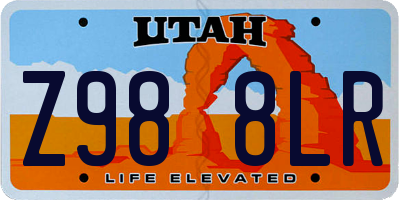 UT license plate Z988LR