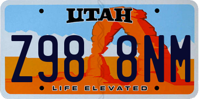 UT license plate Z988NM