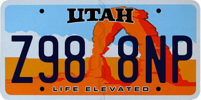 UT license plate Z988NP