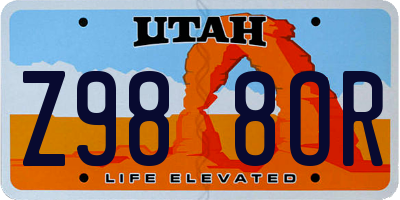 UT license plate Z988OR