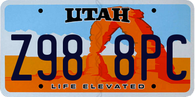 UT license plate Z988PC