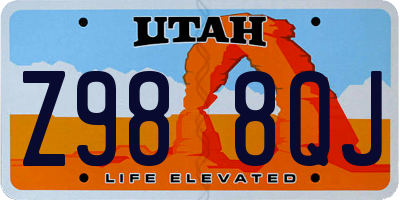 UT license plate Z988QJ