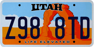 UT license plate Z988TD