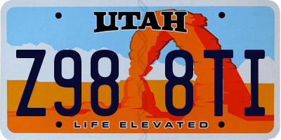 UT license plate Z988TI