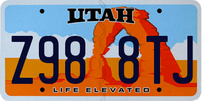 UT license plate Z988TJ
