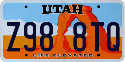 UT license plate Z988TQ