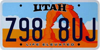UT license plate Z988UJ