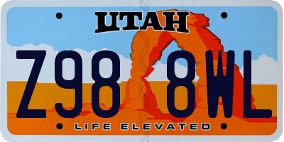 UT license plate Z988WL