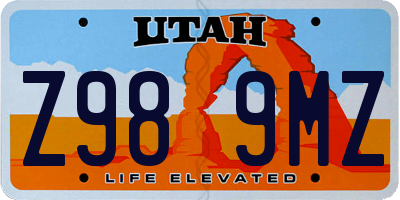 UT license plate Z989MZ