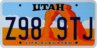 UT license plate Z989TJ