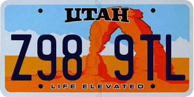 UT license plate Z989TL