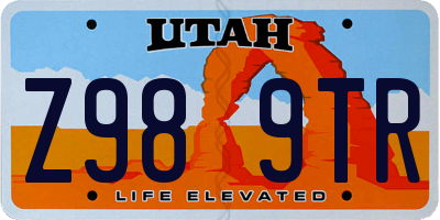 UT license plate Z989TR