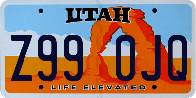 UT license plate Z990JQ