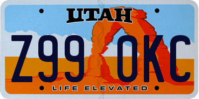 UT license plate Z990KC