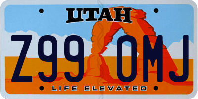 UT license plate Z990MJ