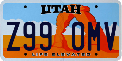 UT license plate Z990MV