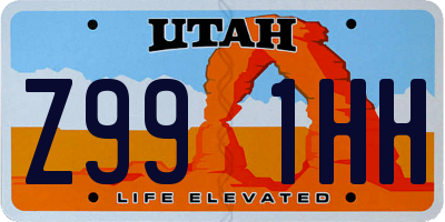 UT license plate Z991HH