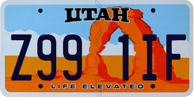 UT license plate Z991IF