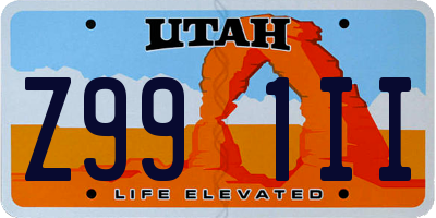 UT license plate Z991II