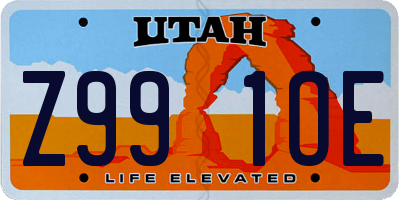 UT license plate Z991OE