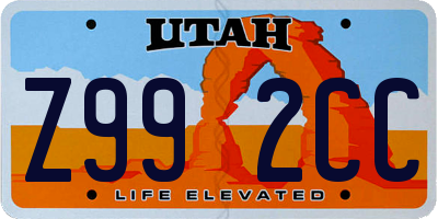 UT license plate Z992CC