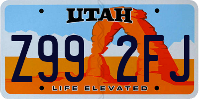 UT license plate Z992FJ