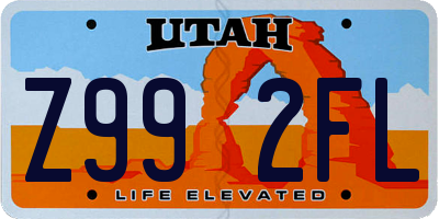 UT license plate Z992FL