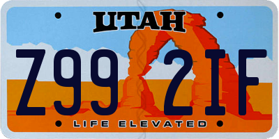 UT license plate Z992IF