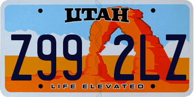 UT license plate Z992LZ