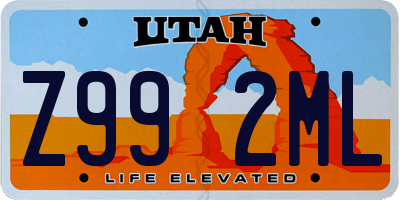 UT license plate Z992ML