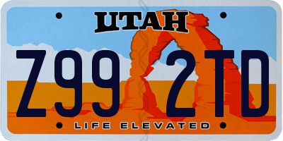 UT license plate Z992TD