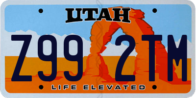 UT license plate Z992TM