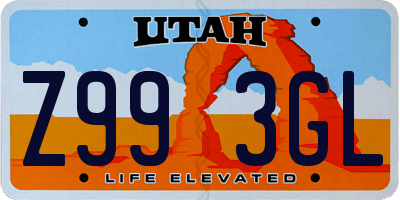 UT license plate Z993GL