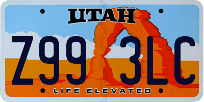 UT license plate Z993LC