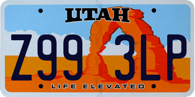 UT license plate Z993LP