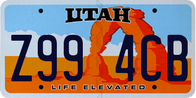 UT license plate Z994CB