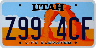 UT license plate Z994CF