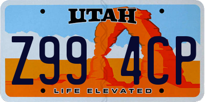 UT license plate Z994CP