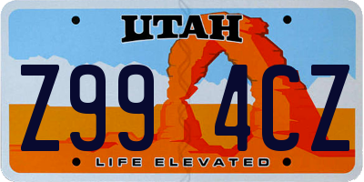 UT license plate Z994CZ